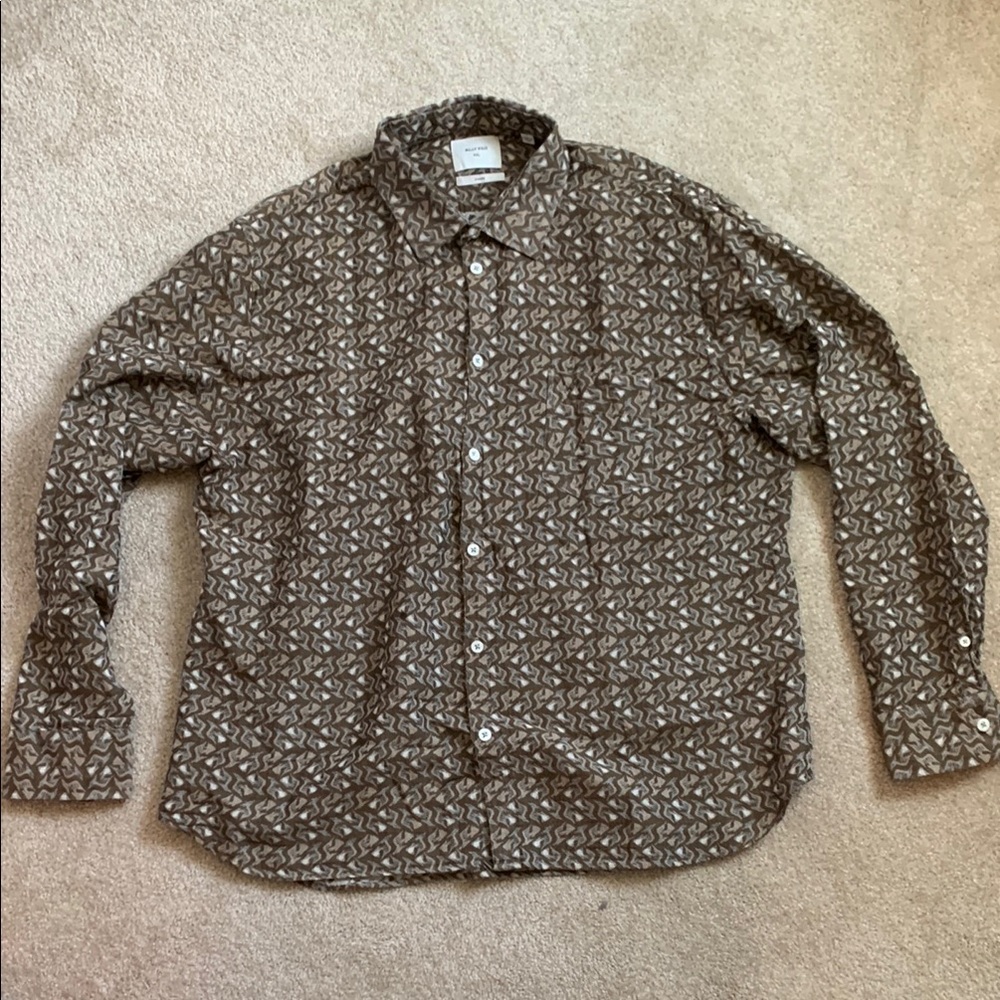 Billy Reid Casual Button Down Shirt with Unique Pattern
